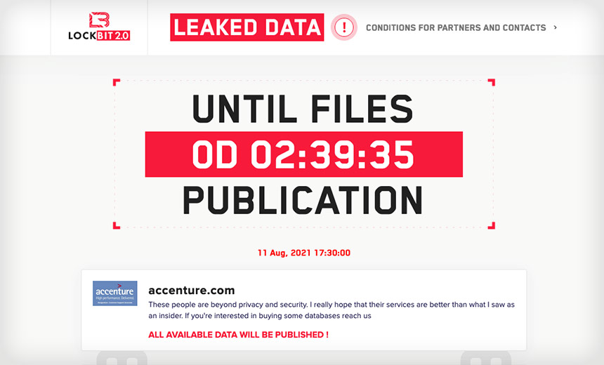 Accenture: Ransomware Attack Breached Proprietary Data