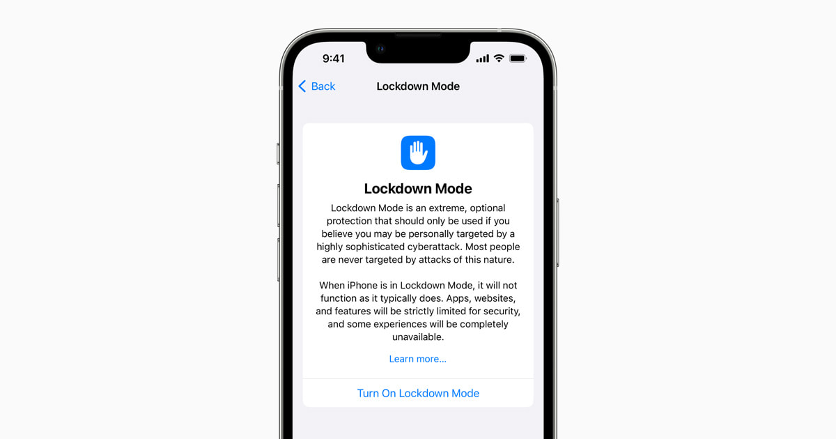 Apple Lockdown Mode Aims to Prevent State-Sponsored Spyware
