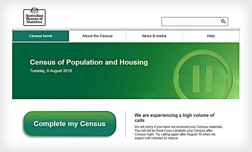 Australian Census Disrupted by DDoS