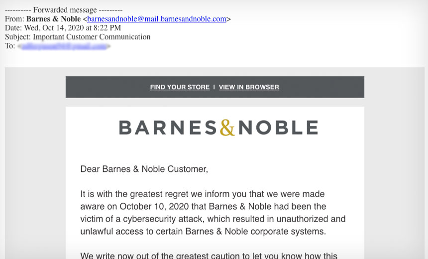 Barnes & Noble Investigates Hacking Incident