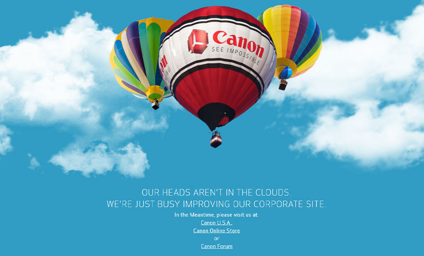 Canon USA Websites Offline Following Cyber Incident