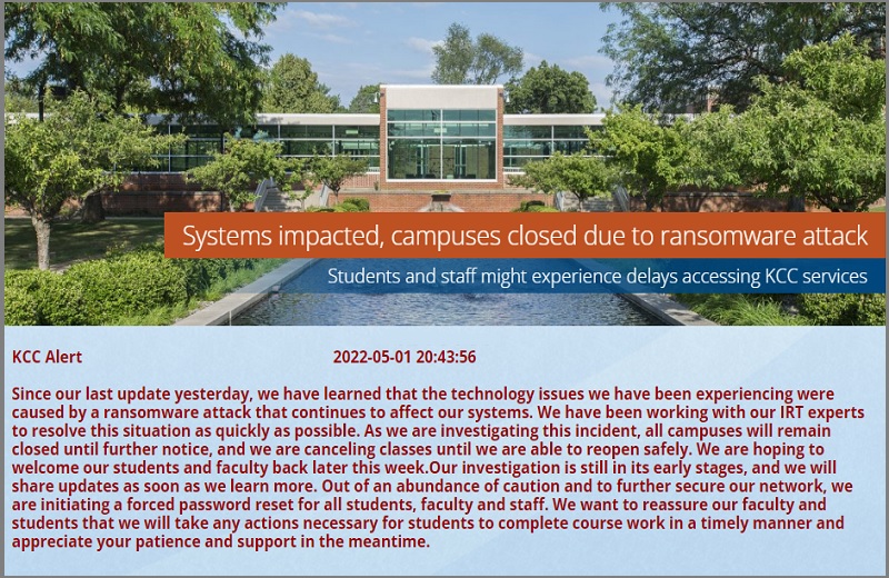 Update: KCC Resumes Operations Post-Ransomware Attack