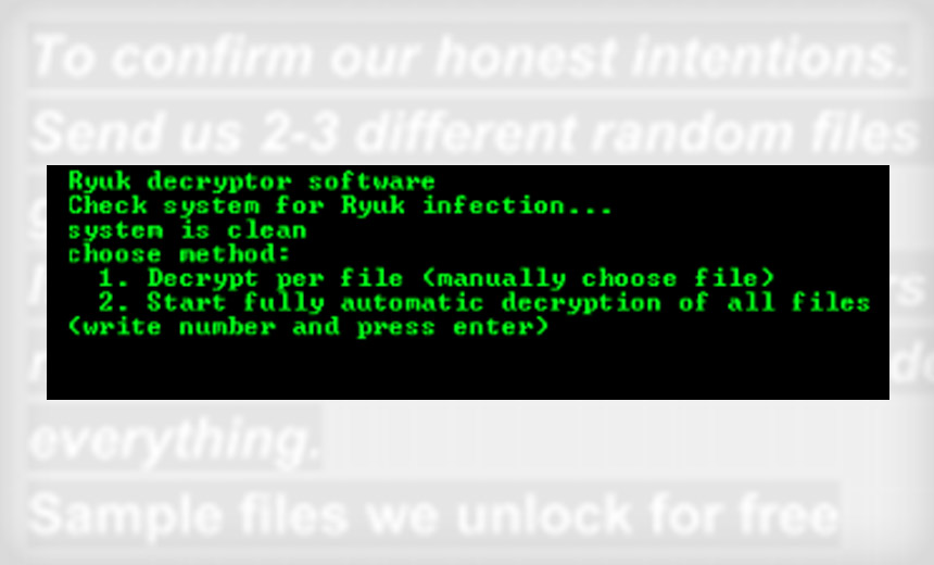 Decryptor Bug Means Ryuk Victims Stuck in Ransomware Rut