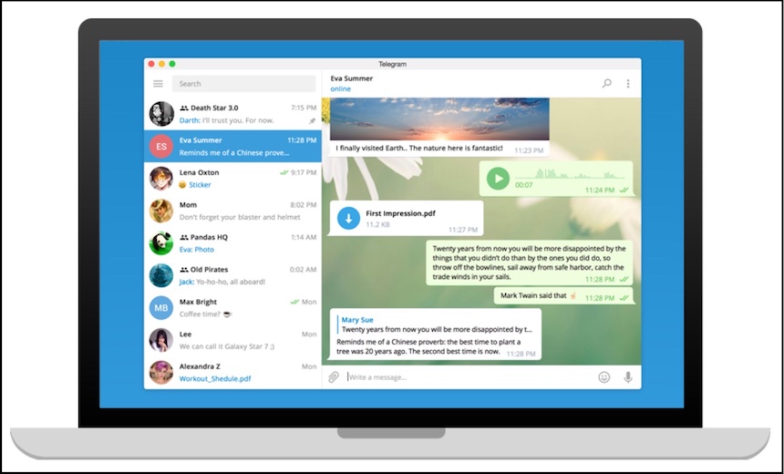 Telegram, Software