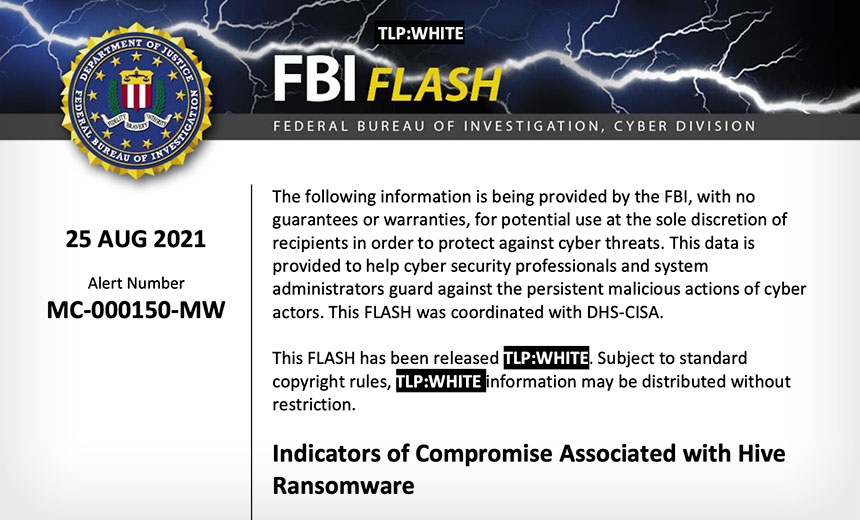 FBI Issues Alert on Hive Ransomware