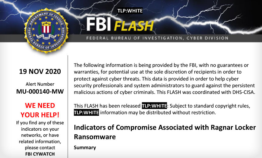 FBI Warns of Uptick in Ragnar Locker Ransomware Activity