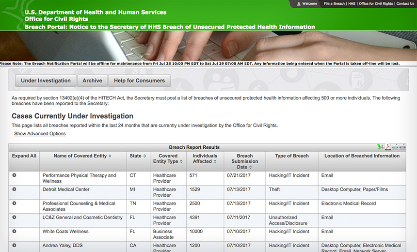 HHS Makes Changes to 'Wall of Shame' Breach Reporting Site