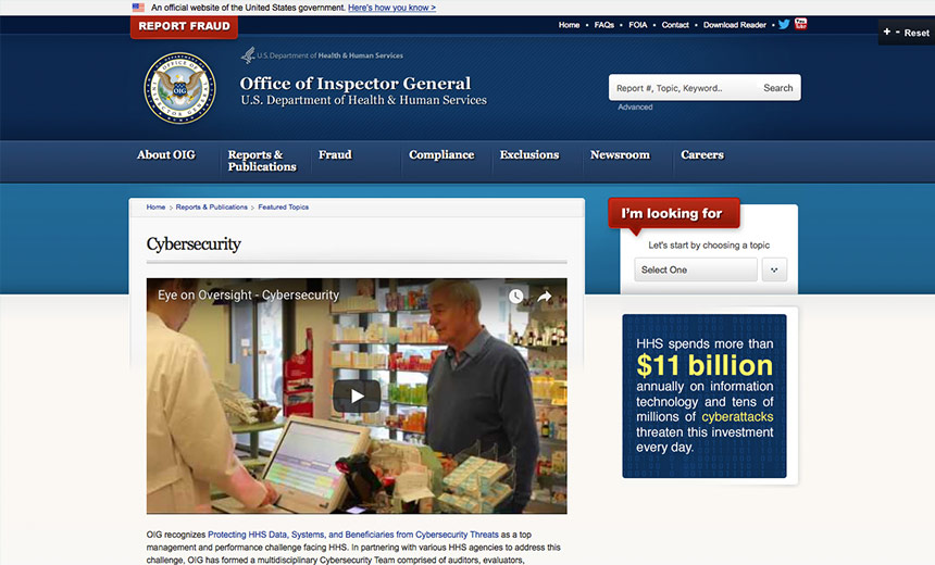 HHS OIG Launches Cybersecurity Web Page