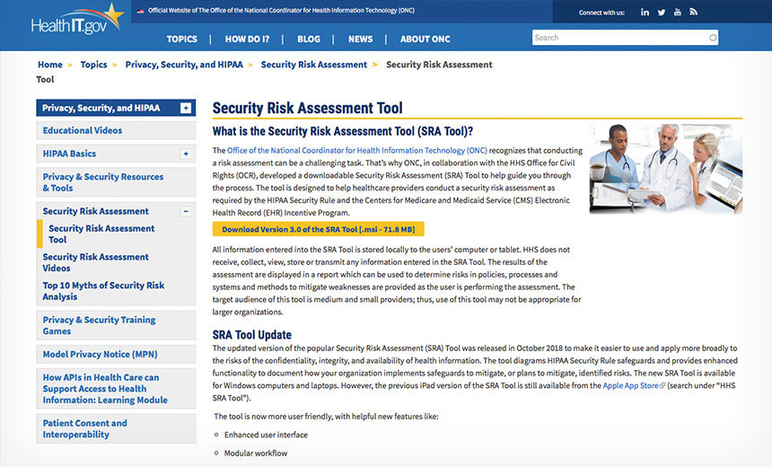 HHS Updates Security Risk Assessment Tool