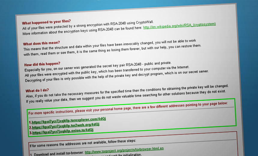 CryptoWall Ransomware Gang Extorts $330,000