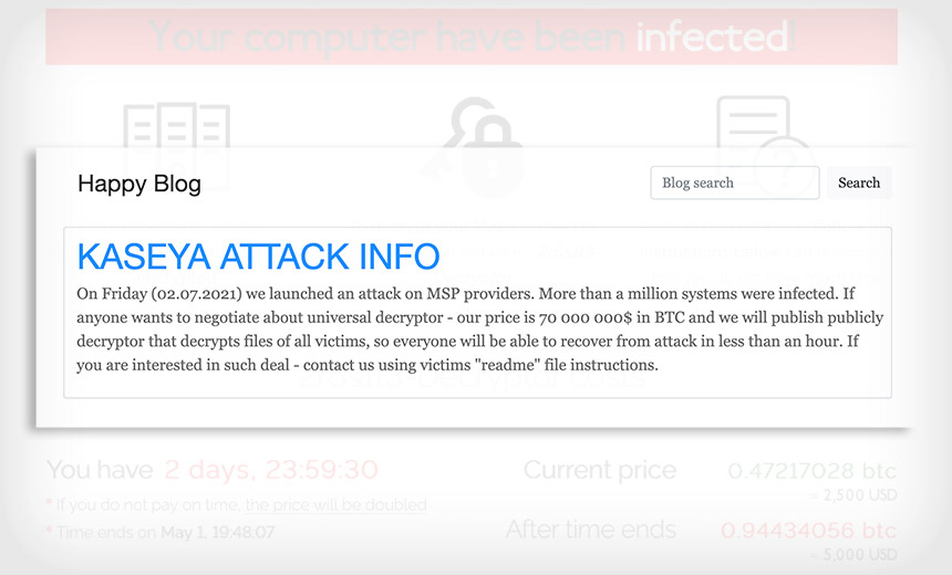 Kaseya Attack: REvil Offers $70 Million 'Universal Decryptor'