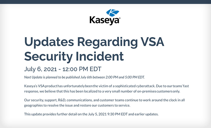Kaseya Sees Service Restoration Delay After Ransomware Hit