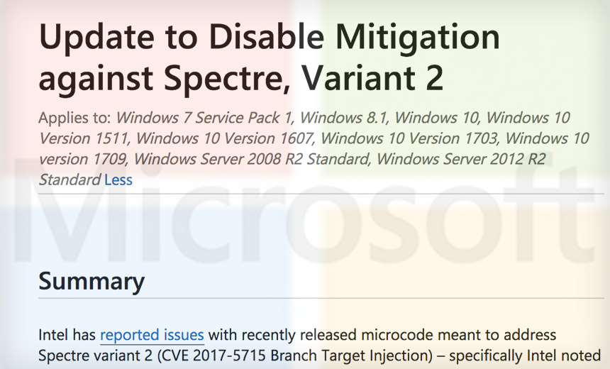 Microsoft Patch Nukes Bad Intel Firmware Fix