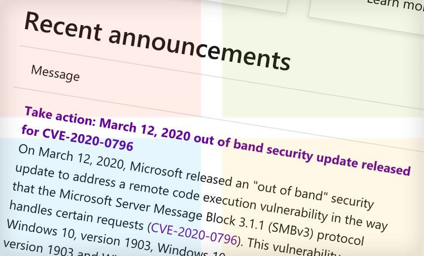 Microsoft Patches Wormable SMBv3 Flaw