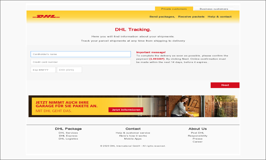 Phishing Campaign Spoofed DHL Delivery Service