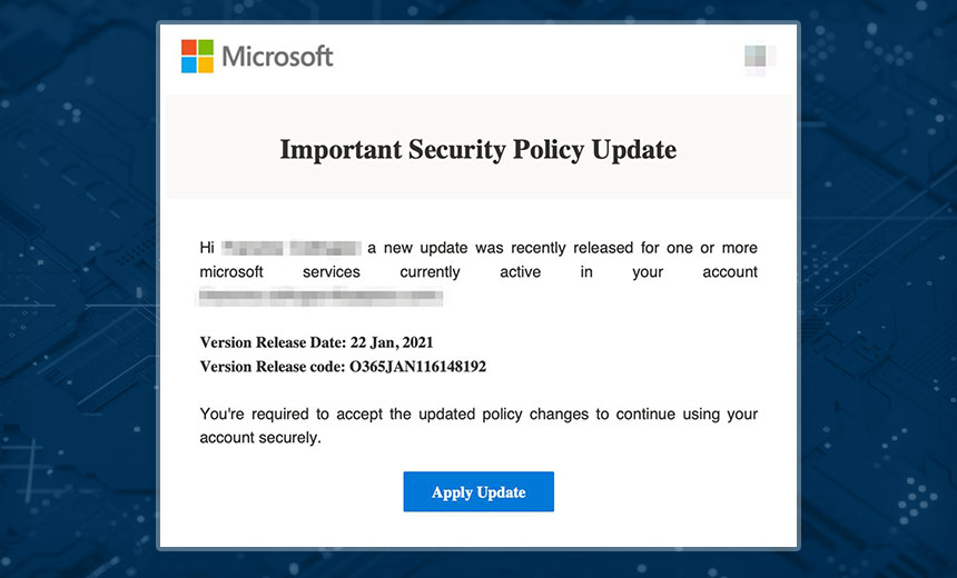 Phishing Campaign Used Fake Office 365 Update Messages