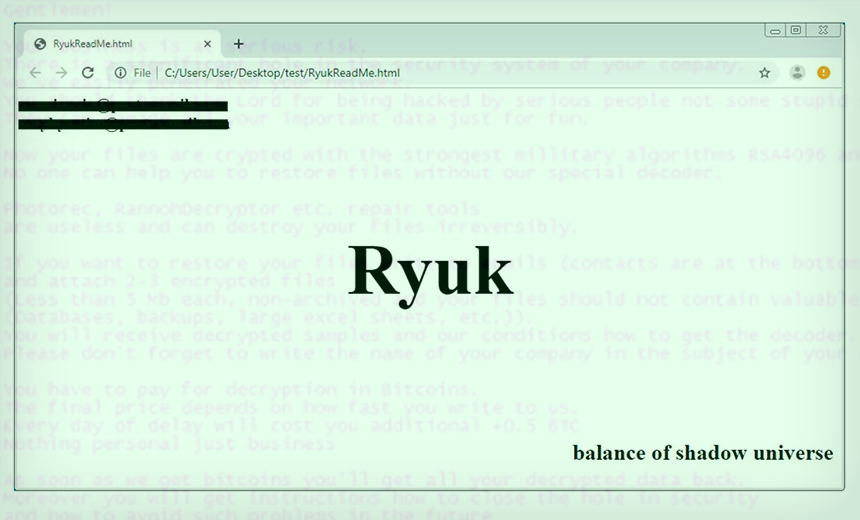 Ryuk Ransomware Updated With 'Worm-Like Capabilities'