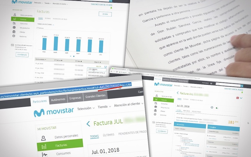 Telefónica Movistar Site Exposed Customer Billing Details