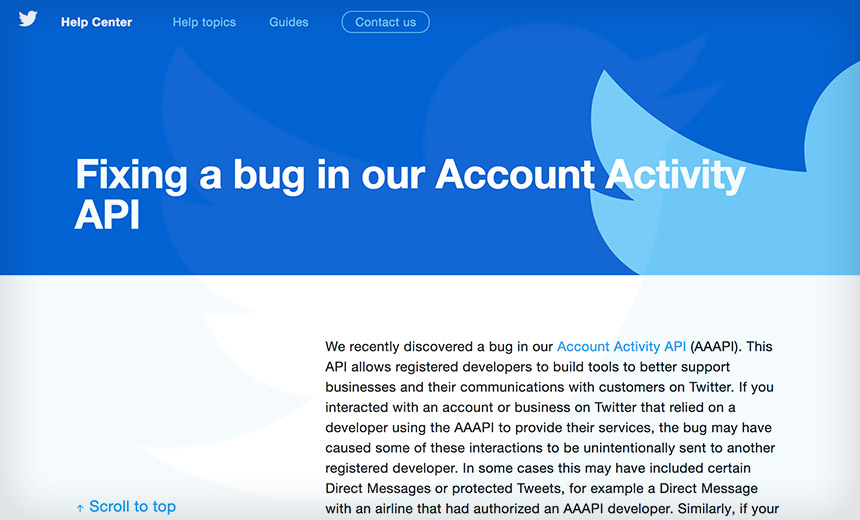 Twitter Bug Sent Direct Messages to External Developers