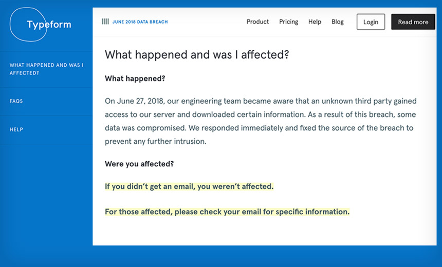 Typeform Breach: Unencrypted Backup Pilfered