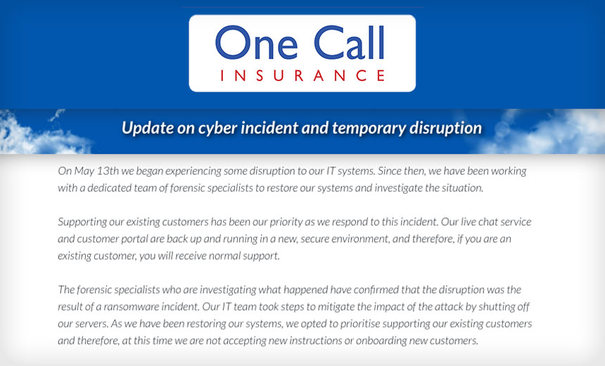 Update: UK Insurer Recovering From Ransomware Attack