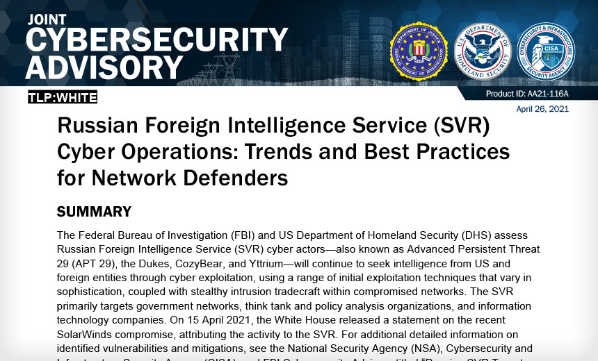 FBI, CISA Warn of Ongoing Russian Cyberthreats