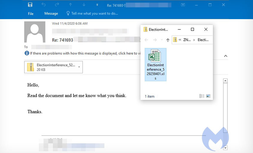 US Election Interference-Themed Spam Spreads Banking Trojan