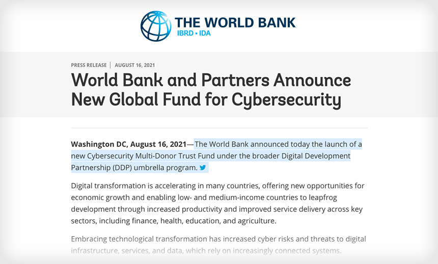 World Bank Launches Global Cybersecurity Fund